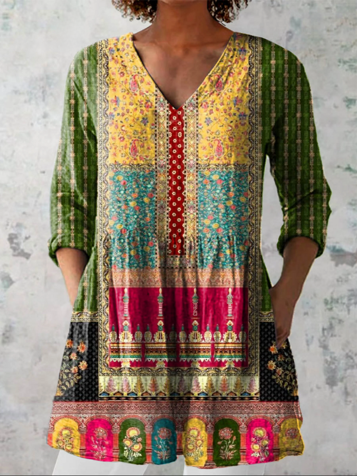 Emilie | Blusa lunga con scollo a V elegante