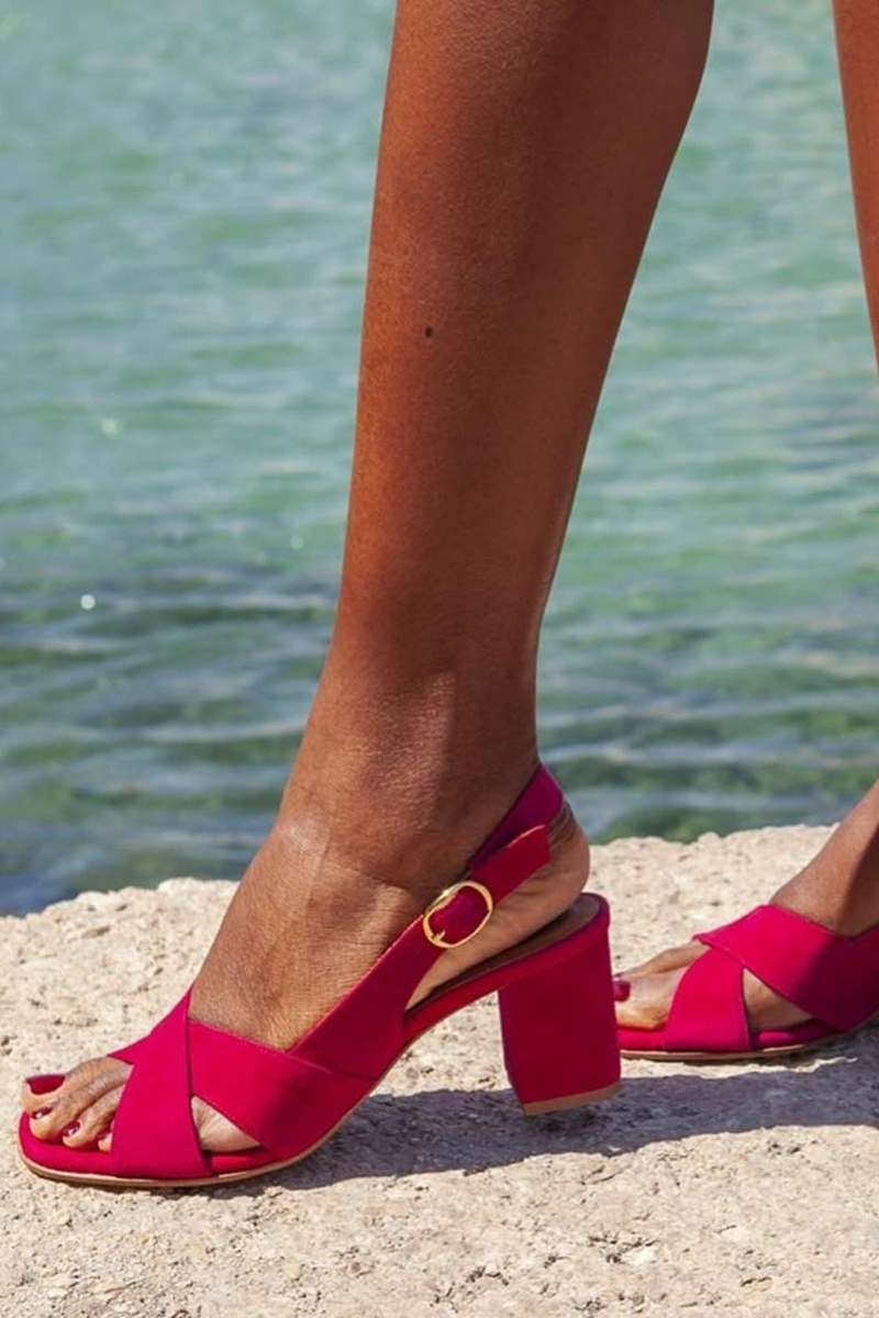 Anaïs - Sandali con Tacco a Blocco e Fascia Incrociata