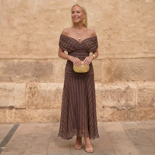 Sienna: Abito geometrico fluido