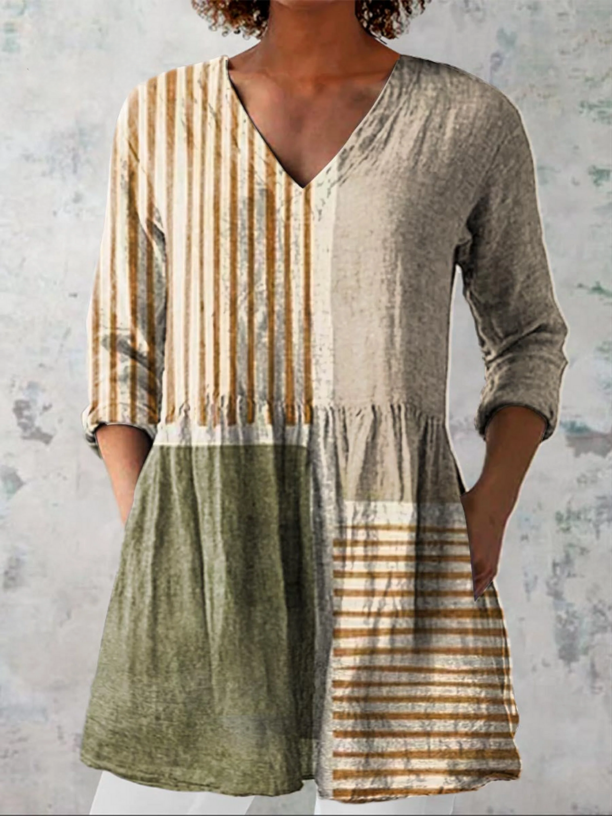 Camille | Camicetta elegante con scollo a V lungo