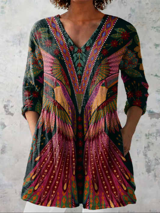 Manon | Blusa longline elegante con scollo a V