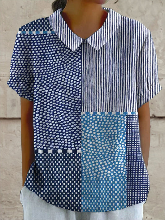 Ella | Patchwork Print Shirt