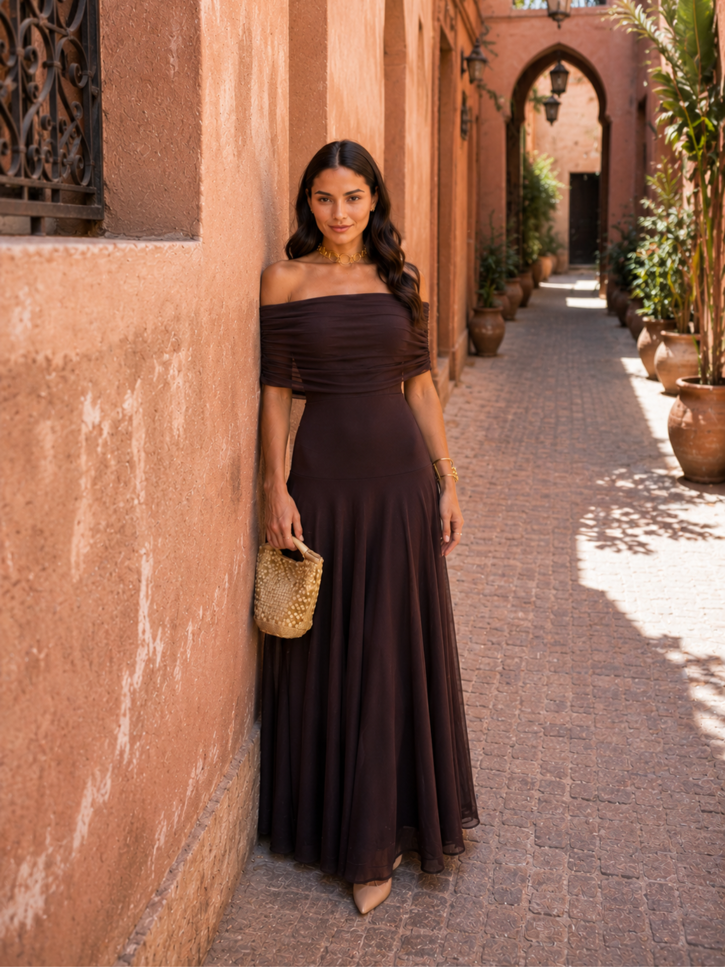 Vestito Toledo marrone