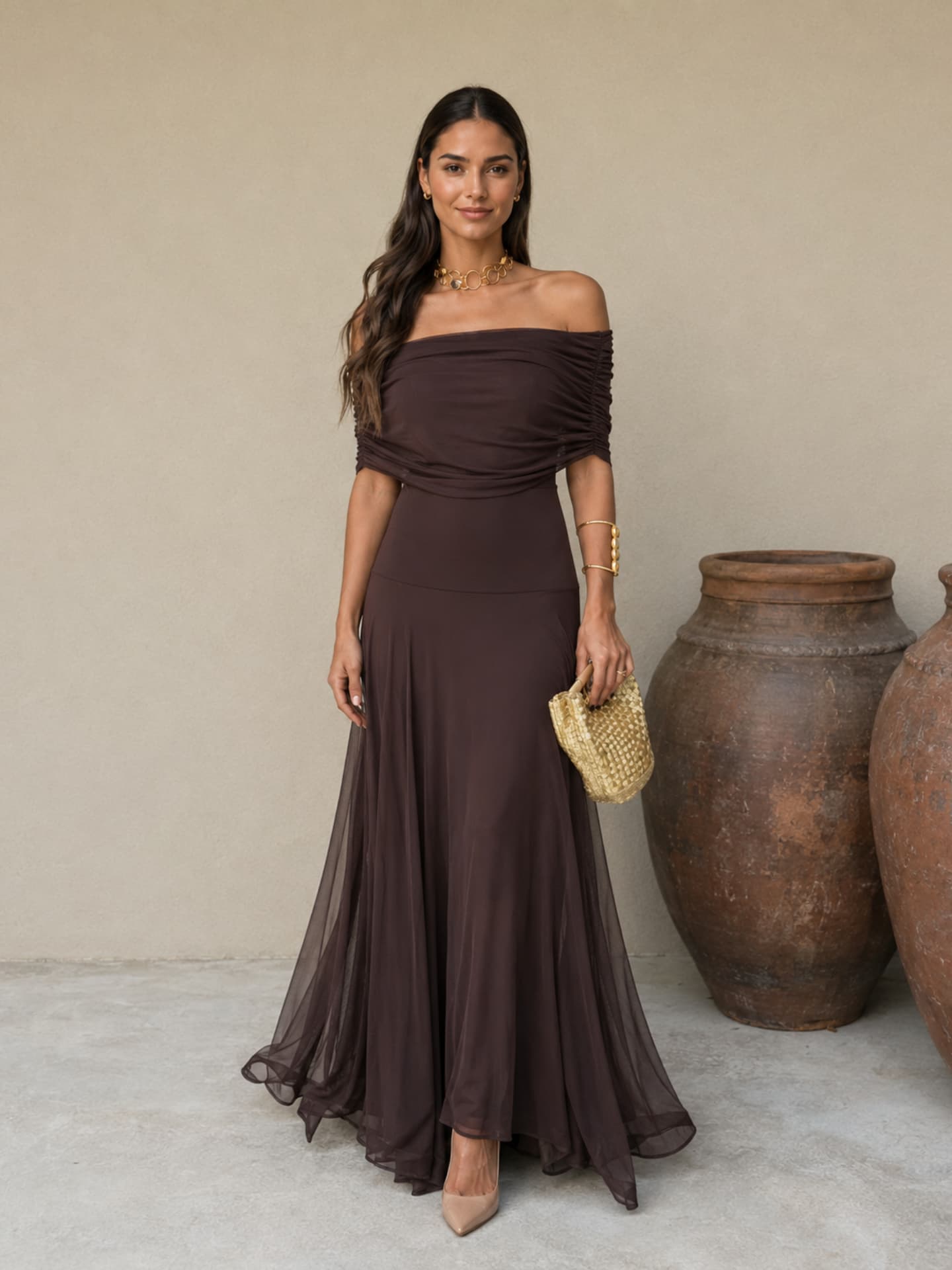 Vestito Toledo marrone