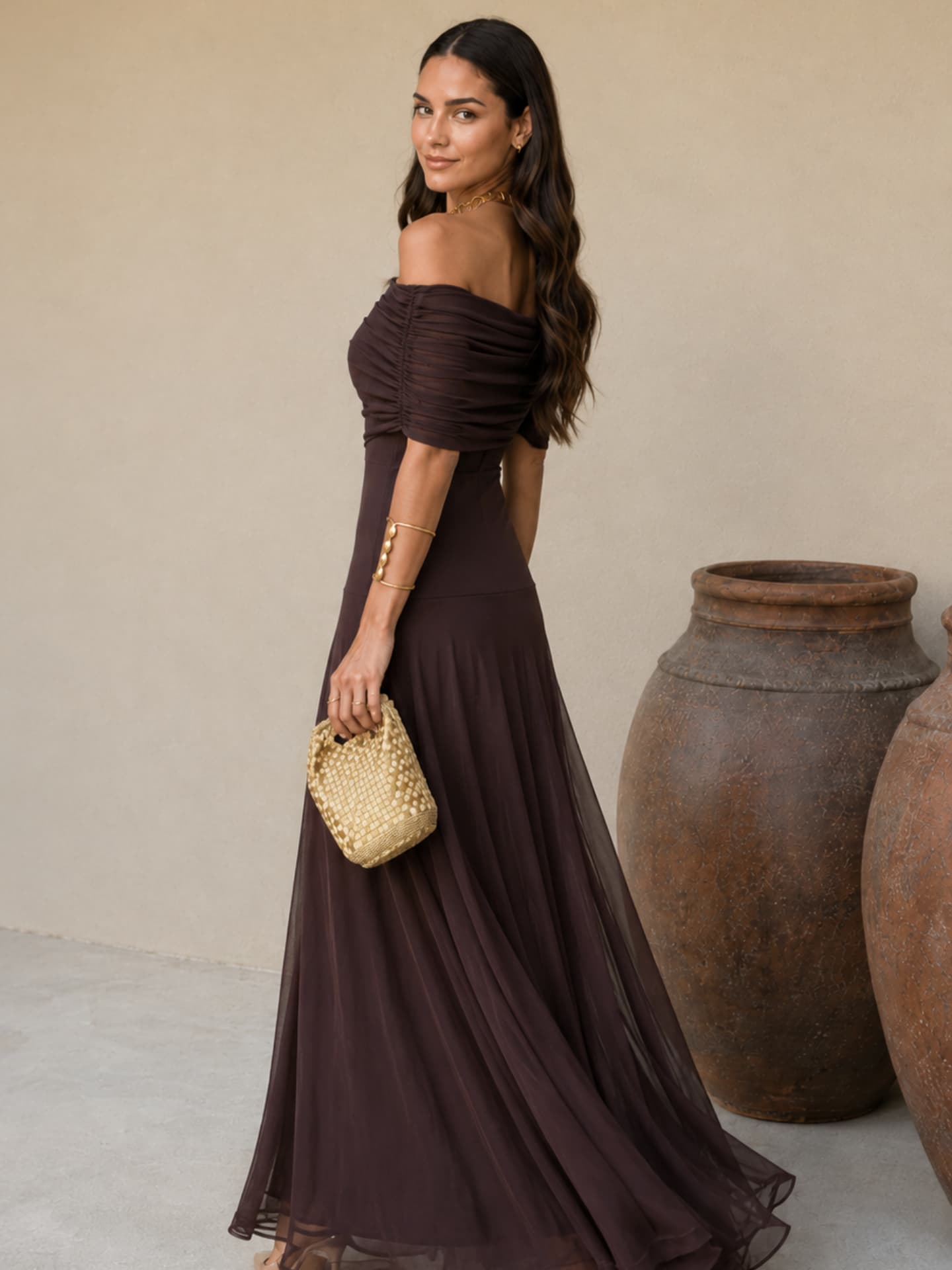 Vestito Toledo marrone