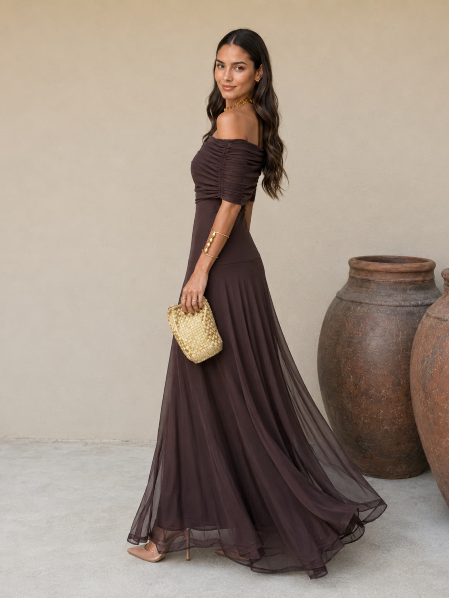 Vestito Toledo marrone
