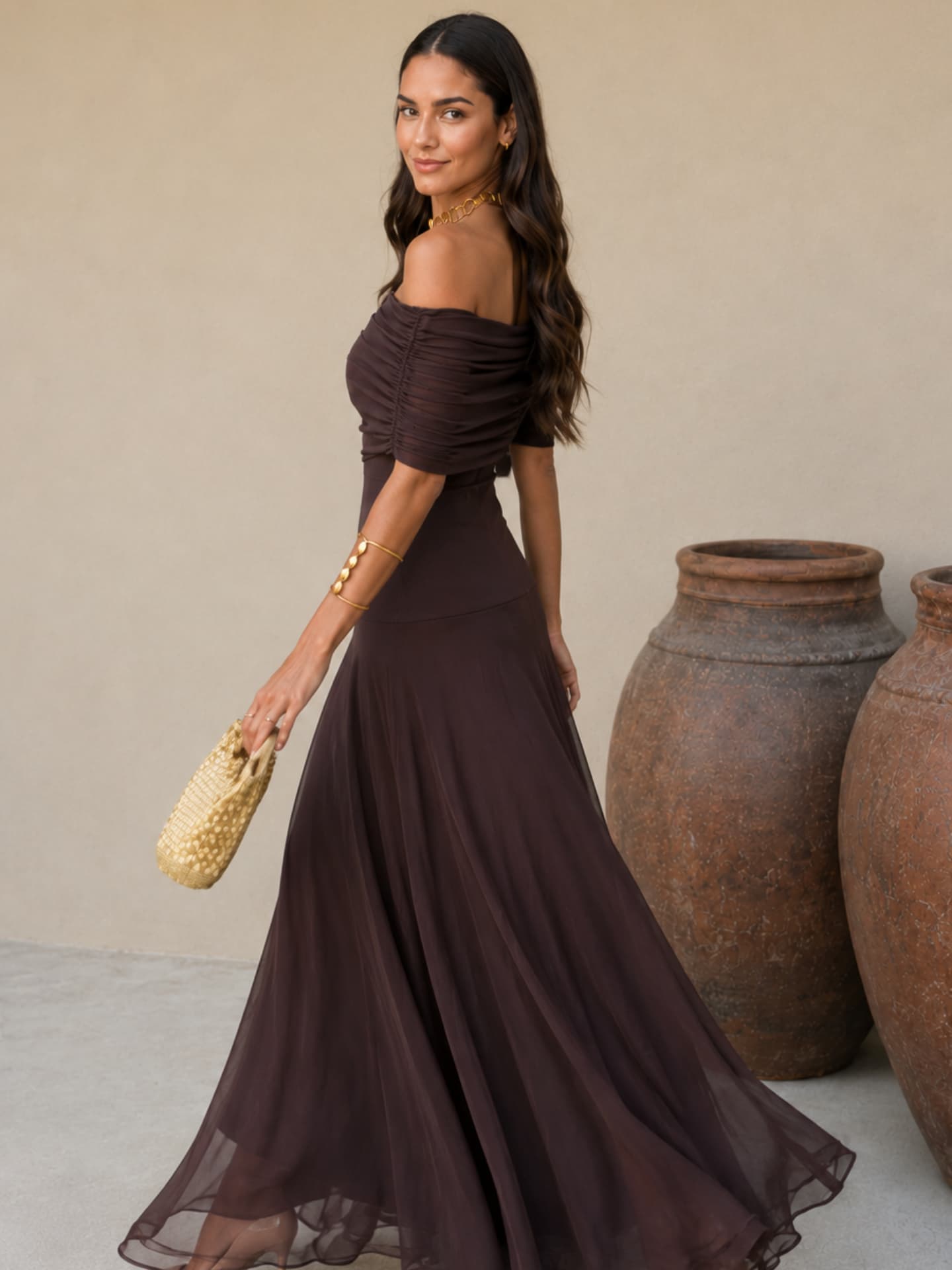 Vestito Toledo marrone