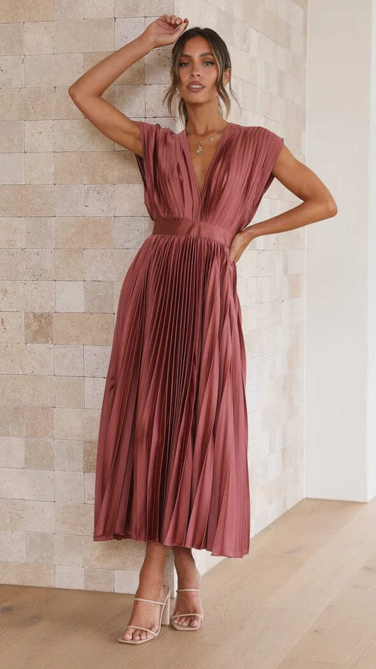 Abito Midi Elegante in Seta