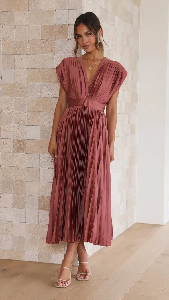 Abito Midi Elegante in Seta
