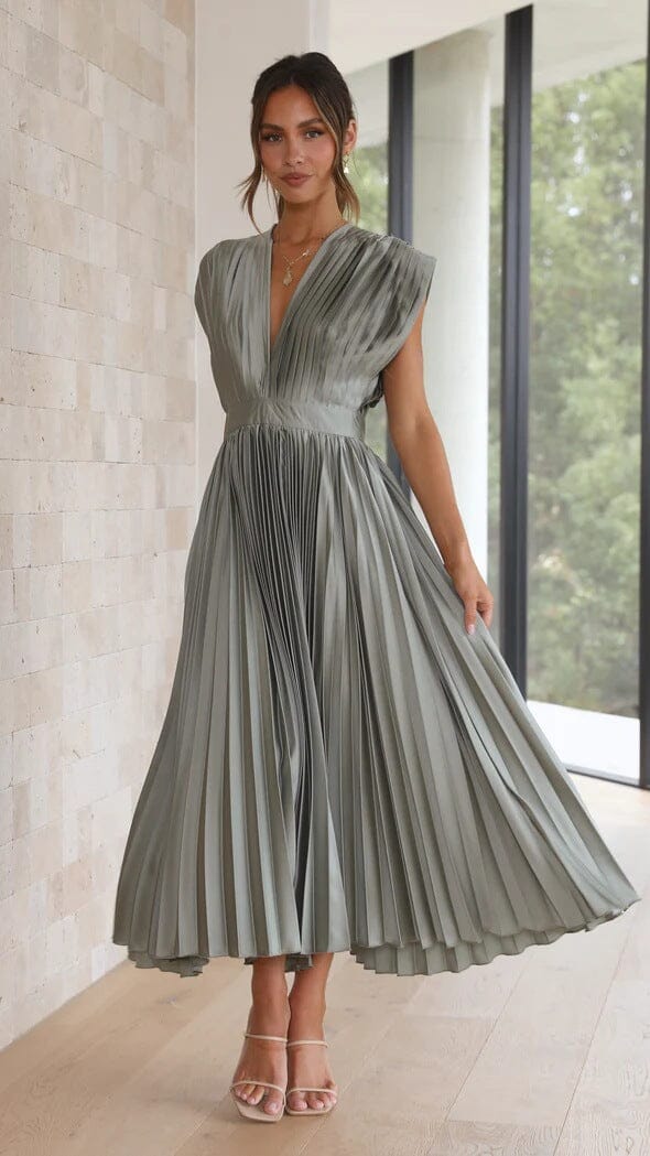 Abito Midi Elegante in Seta