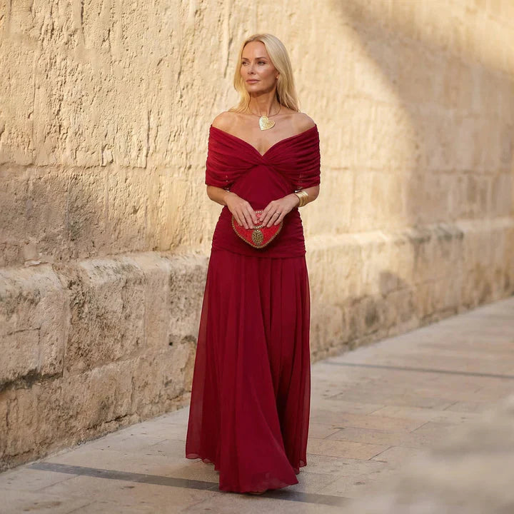 Harper | Vestito rosso senza tempo per serate eleganti