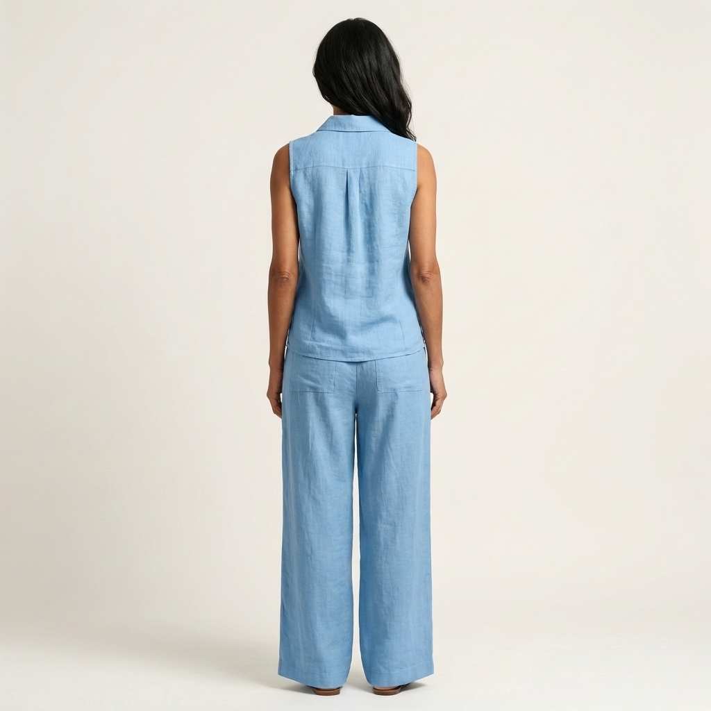 Twiila | Set con Top Avvolgente e Pantaloni a Gamba Larga
