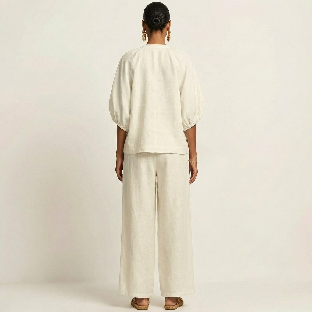 Marlowe | Set con zip frontale e maniche a sbuffo