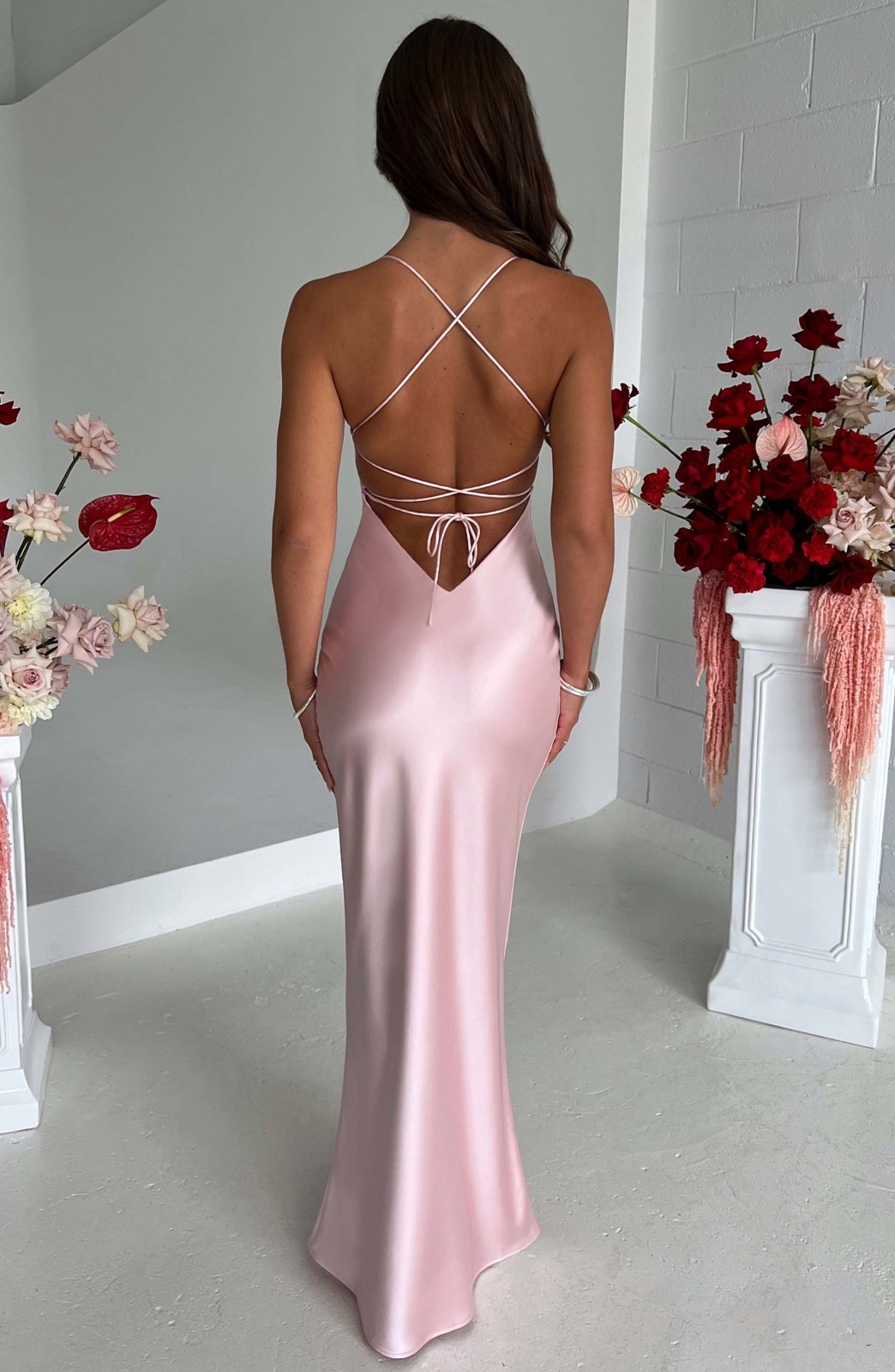 Abito Maxi Satinato Stile Lusso