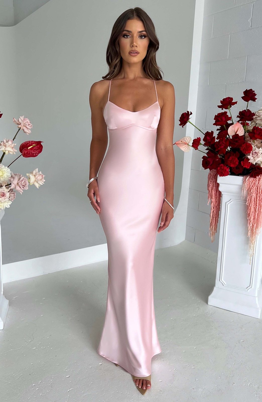 Abito Maxi Satinato Stile Lusso