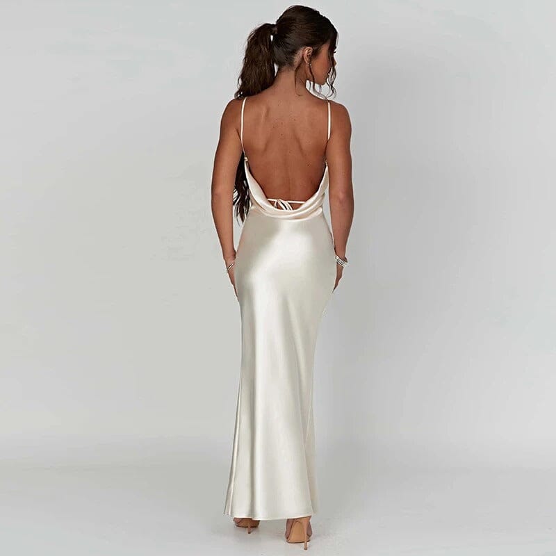Abito Maxi Satinato Elegante