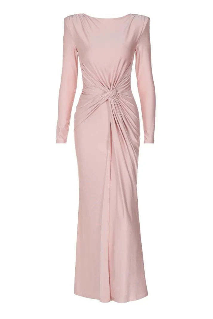 Abito Maxi Elegante a Maniche Lunghe